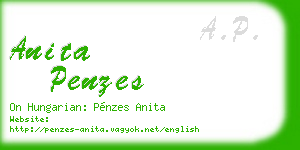 anita penzes business card